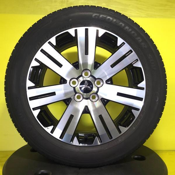 デリカd5新車外しGEOLANDAR G055E 225/55R18 4本セット ヨコハマ ジオランダーSUV G055 225/55R18 /三菱純正 デリカD：5