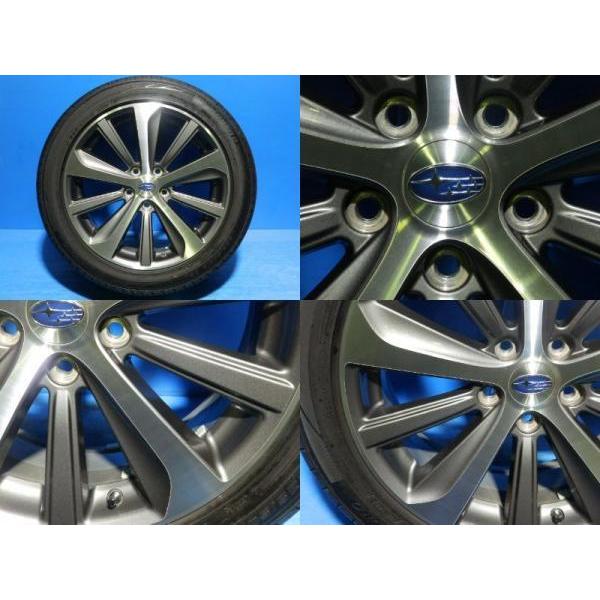夏タイヤ 18インチ 美品【中古セット】スバル レガシィ 純正 7.5J-18 +  