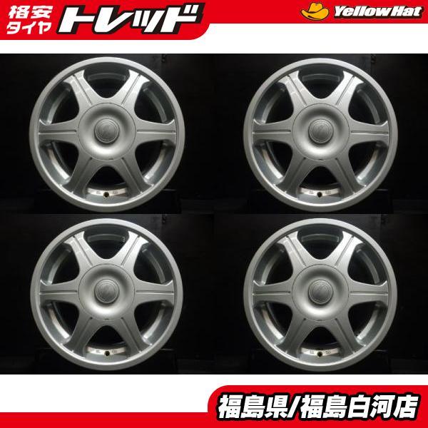 ホイールのみ 4本 SS6 6.0-15 10H 100 114.3 +48 シルバー 中古アルミ 