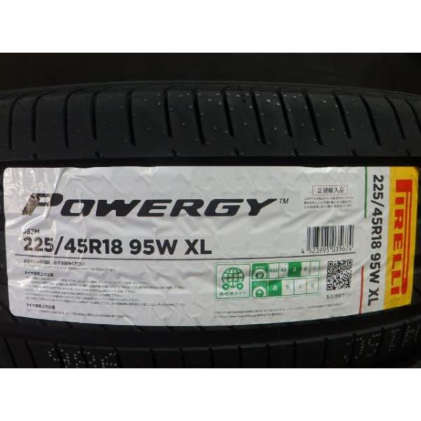 新品 タイヤ 225/45R18 ピレリ POWERGY 24年製 低燃費 ＆ 中古 アルミ 7.0J-18 5/100 +48 レガシー インプレッサスポーツ 等に 白河｜tire-shop-tread｜02