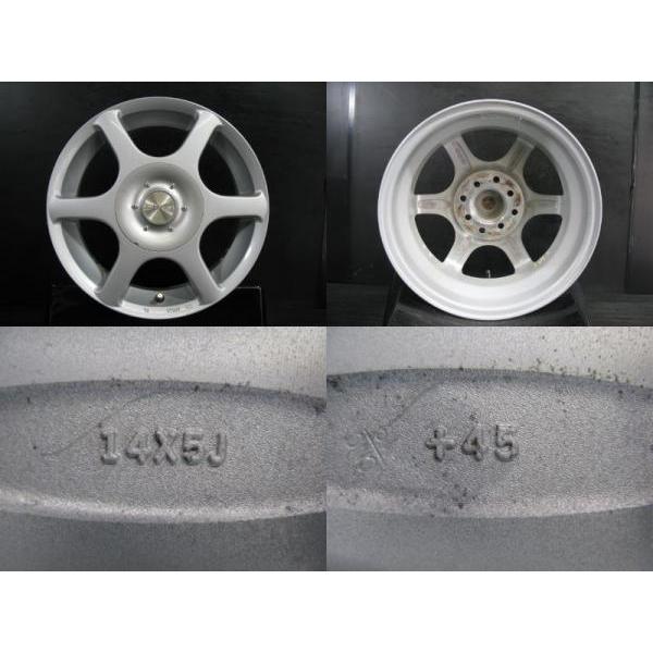 アルミホイール 14インチ PCD 4x100 5J*35 4本セット　送料込み 中古 14インチ YFC LAYCEA マルチ 5.0J-14 4H PCD100 PCD114.3 +