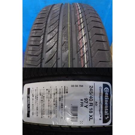 【東大宮】新品アウトレット アウディ承認 コンチネンタル スポーツコンタクト5 CSC5 AO 245/40R18 245 40 18 2022年製 4本セット A6｜tire-shop-tread｜03