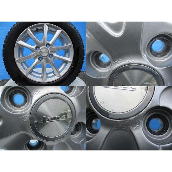 ★いわき★ 軽自動車等に 155/65R14 中古の冬セット 2019年製 BLIZZAK VRX + Lanx 14インチ 4.5J+45｜tire-shop-tread｜06