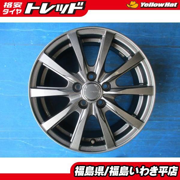 ☆いわき☆ 15インチ 中古ホイール4本 GRASS (グラス) 15X6J+43 5H100