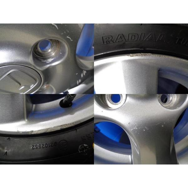 バモス純正ホイール、スタッドレスタイヤ　4本セット 中古 アルミホイール ホンダ バモス 純正 13インチ 4J +45 4H PCD100 4