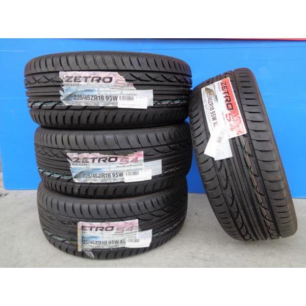 クラウン カムリ 未使用 夏タイヤ ZETRO S4 225/45R18 95W XL + 中古