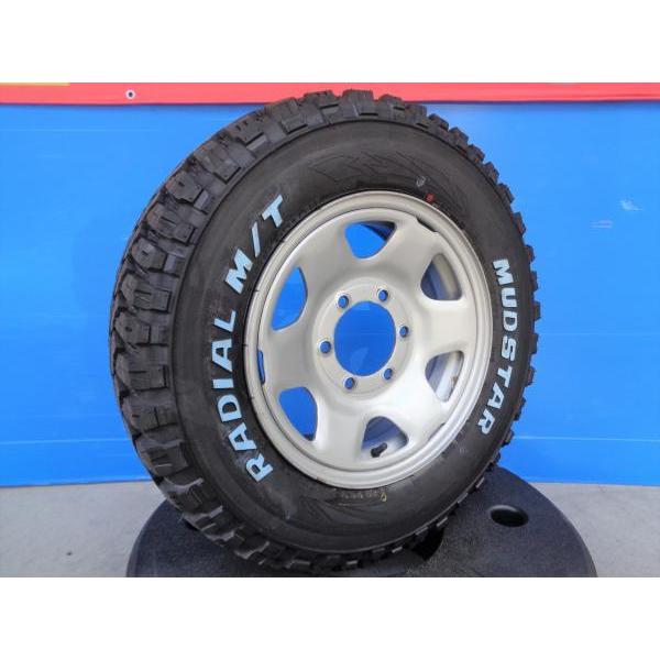 オフロード 夏タイヤ 4本 中古 100系 ハイエース 4WD 純正 + 新品 MUDSTAR M/T 195/80R15 107/105 N LT  200系にも！ カスタム 岡崎