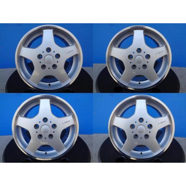 中古 4本 社外アルミホイール ブリヂストン LISO DX 15インチ 6.5J 