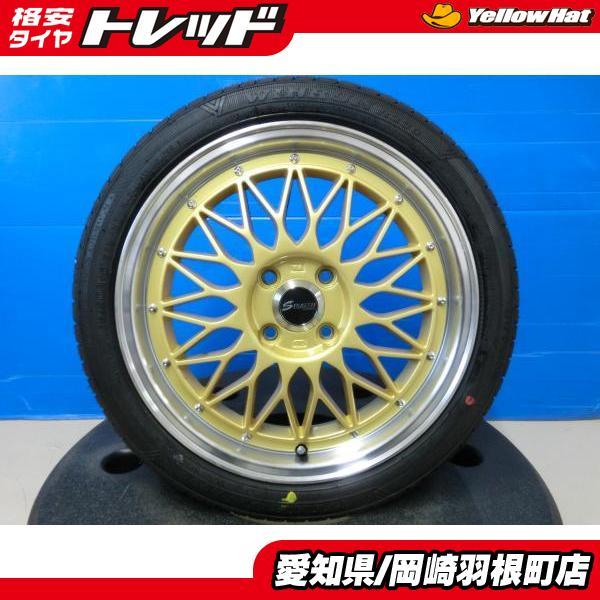 カスタム 軽 4本 ステルスレーシング ME01 5.5J ET43 + 新品 夏 WINRUN
