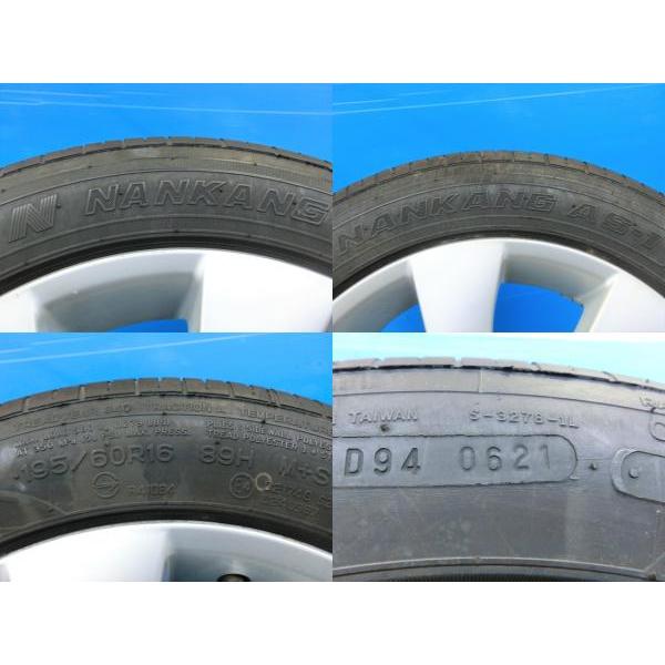 NANKANG 中古 4本 夏タイヤ 日産 C26 セレナ 純正 + 195/60R16 NANKANG 中古 4本 夏タイヤ 日産 C26 セレナ 純正 + 195/60R16