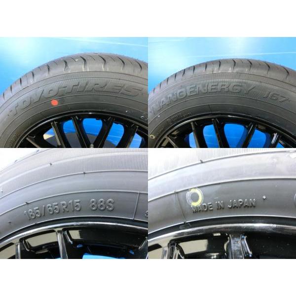 2代目 フリード 夏タイヤ ホイール 4本 SET 新車外し TOYO ナノエナジー J67 185/65R15 2023年製 + 新品 VENES FS-01 15インチ 岡崎｜tire-shop-tread｜05