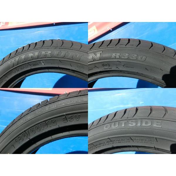 アクア フィット ヤリス スイフト 185/55R16 サマータイヤ ホイール 4本 SET 新品 WINRUN + 中古 ユーロスピード V25 16インチ 岡崎｜tire-shop-tread｜10