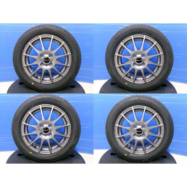 アクア ヴィッツ 新品 夏タイヤ 中古アルミ ダンロップ エナセーブ EC204 185/60R15 社外ホイール 15インチ 4H100 岡崎｜tire-shop-tread｜02