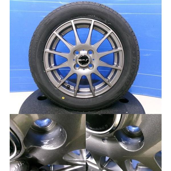 アクア ヴィッツ 新品 夏タイヤ 中古アルミ ダンロップ エナセーブ EC204 185/60R15 社外ホイール 15インチ 4H100 岡崎｜tire-shop-tread｜04