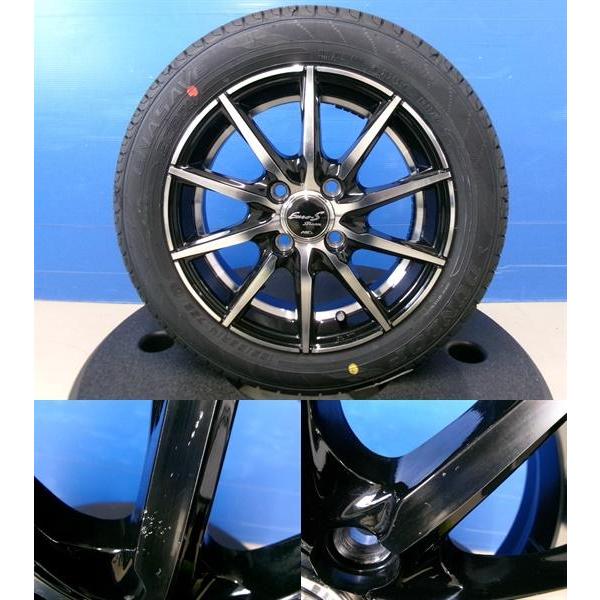 155/65R14 ダンロップ 夏タイヤ 新品 社外アルミ ホイール 中古 14インチ 4H100 N-BOX スペーシア タント ムーヴ 岡崎｜tire-shop-tread｜06