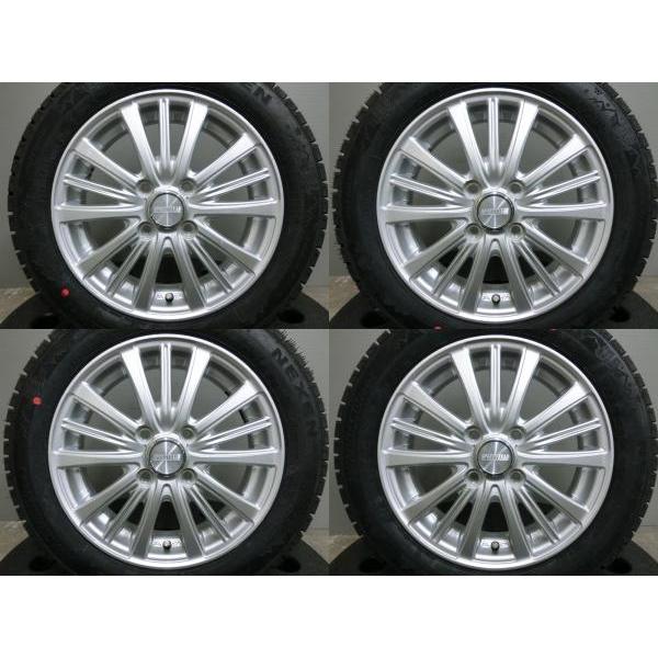 中古スタッドレス155/65R144本セット　軽自動車用　タント、N-BOX等 N-BOX 155/65R14 格安 新品 スタッドレス NEXEN 中古 ホイール