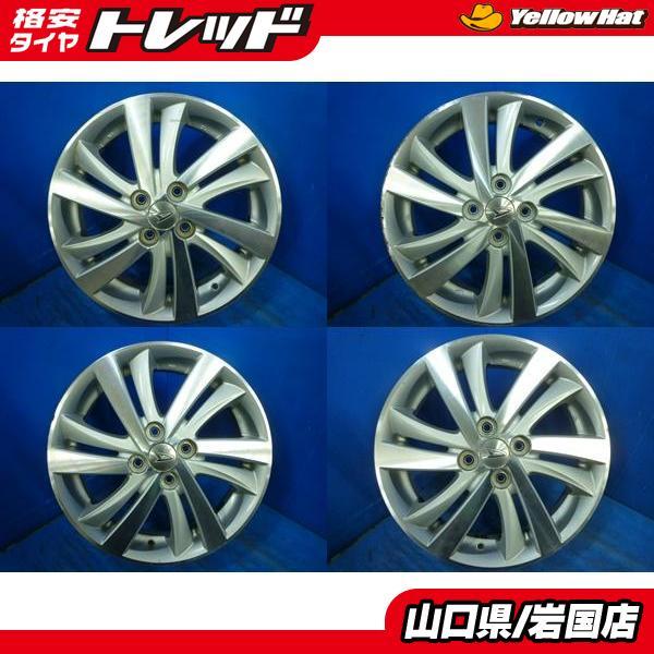 送料無料 中古 ダイハツ ムーブ カスタム 純正アルミホイール 4本