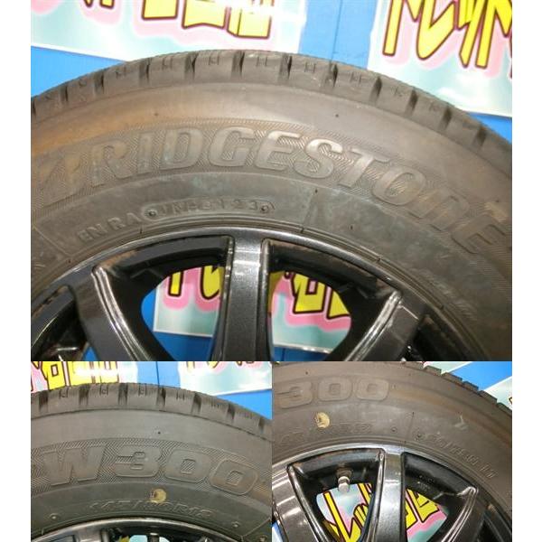 送料無料 中古 スタッドレス ブリヂストン W300 145/80R12 80/78 LT ホイール 4本 クリッパー エブリイ ミニキャブバン スクラム｜tire-shop-tread｜02