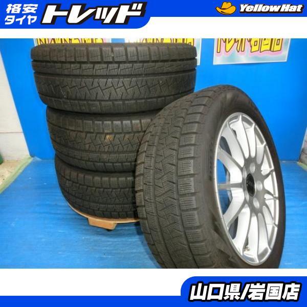 送料無料 中古 スタッドレス ピレリ アイスアシンメトリコ PLUS 205 