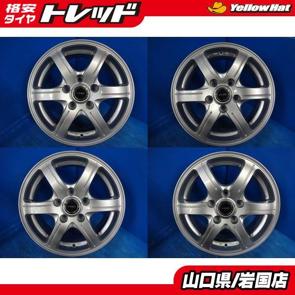 送料無料 中古アルミホイール 4本 ブリヂストン FEID フェイド 15-6.0J