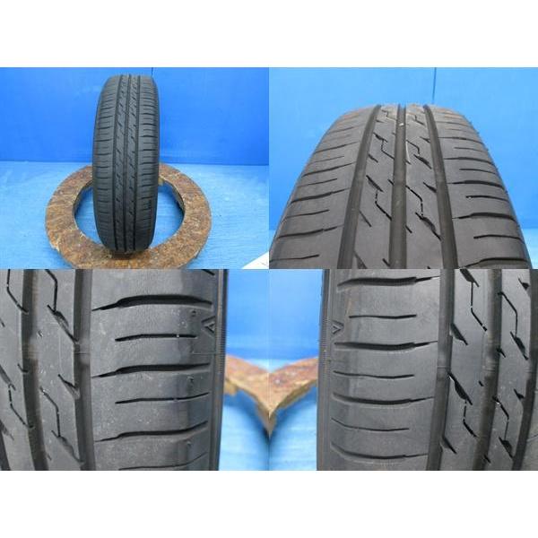 送料無料 中古 エコファイン 155/65R14 75S 2本 ワゴンR スペーシア