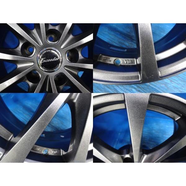 送料無料 中古アルミホイール 4本 Exceeder エクシーダー 17-7.0J IS38