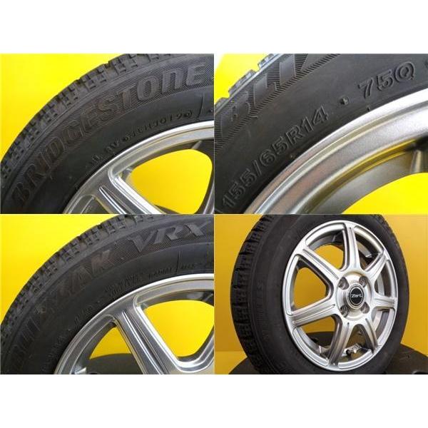 軽自動車 冬タイヤ ブリヂストン ブリザック 155/65R14 2019年製 Zart  