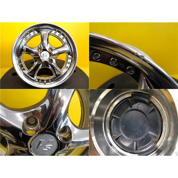 訳アリ 中古ホイール 4本セット WORK VS KF 2P 15インチ 5.5J +