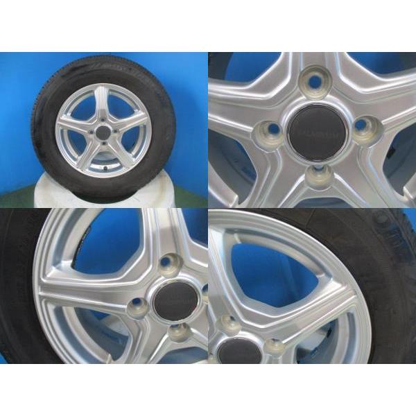 4本 2021年製 中古 タイヤ ブリヂストン ECOPIA NH100 185/70R14 BALMINUM アルミホイール 5.5J-14 +50 100 4H フリード フリードスパイク｜tire-shop-tread｜02