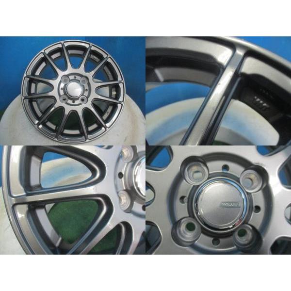 4本 中古 WEZEN アルミホイール 14インチ 4.5J +45 100 4H 軽