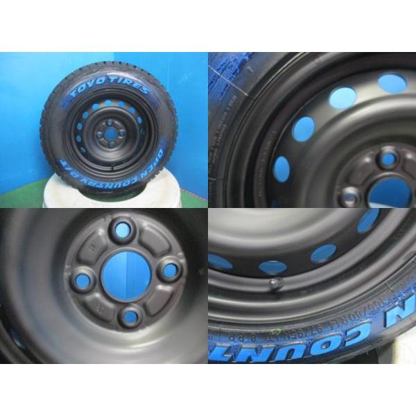 165/80R14 オープンカントリーほぼ新品未使用　スチールホイール OPEN COUNTRY TOYO オープンカントリー AT3 165/80R14 ホワイト