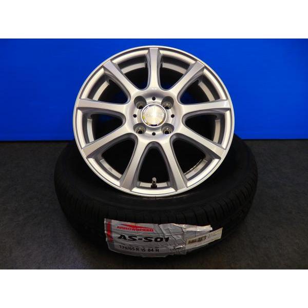 PCD100/4H】新品タイヤ 新品アルミセット【175/65R15 84H】DUNLOP