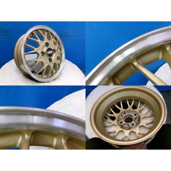 4本 鍛造 軽量 BBS ゴールド 金 13インチ4J +45 4H 4穴 PCD 100 アルミ