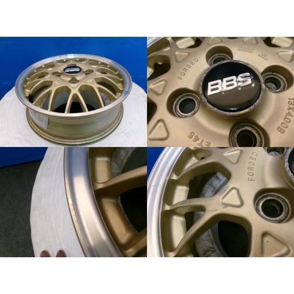 4本 鍛造 軽量 BBS ゴールド 金 13インチ4J +45 4H 4穴 PCD 100 アルミ