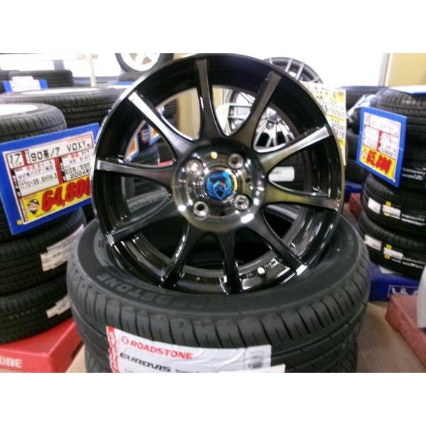 A03A A05A ミラージュ 4本 新品 黒 ブラック 15インチ4H 4穴 PCD 100 26年製 175/55R15 ノーマル 夏用 夏タイヤアルミホイールセット