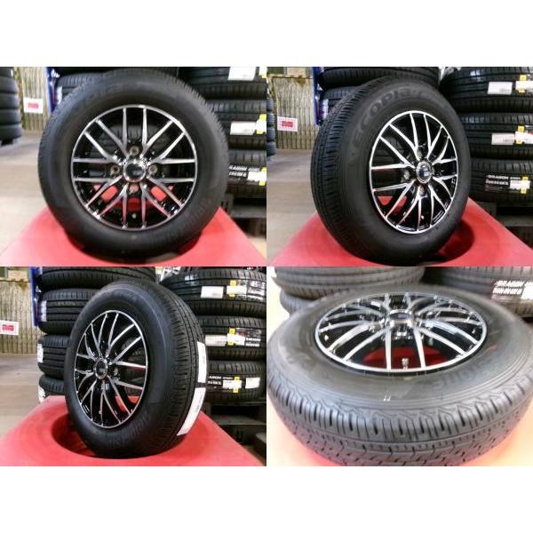 新品セット☆S15(ブラック)+ブリヂストン145/80R12☆エブリィ BRIDGESTONE（ブリヂストン） エブリィ 4本 新品 黒 12インチ 4H 4穴