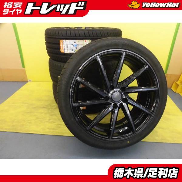 【直接引渡し限定】245/40RF19 94W ４本ホイールセット スカイライン V37 スカイライン 新品 19インチ 4本Set JSC GROG + 245/40R19 輸入夏