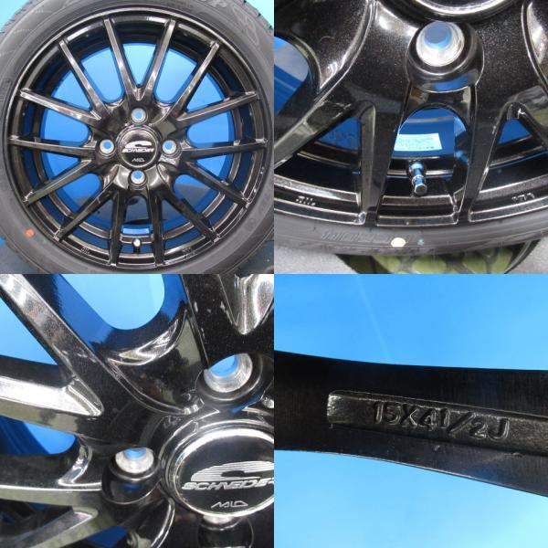DUNLOP N-BOX タント 4本 ブラック 15インチ 4H 4穴 PCD 100 DUNLOP N-BOX タント 4本 ブラック 15インチ 4H 4穴 PCD 100