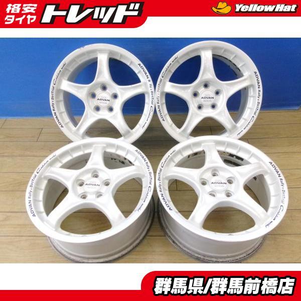 ADVAN RC 16インチ ホイール タイヤ 4本セット 送料込 インプレッサ 中古 4本 ヨコハマ ADVAN Racing RC 16インチ 7J ET48 5H