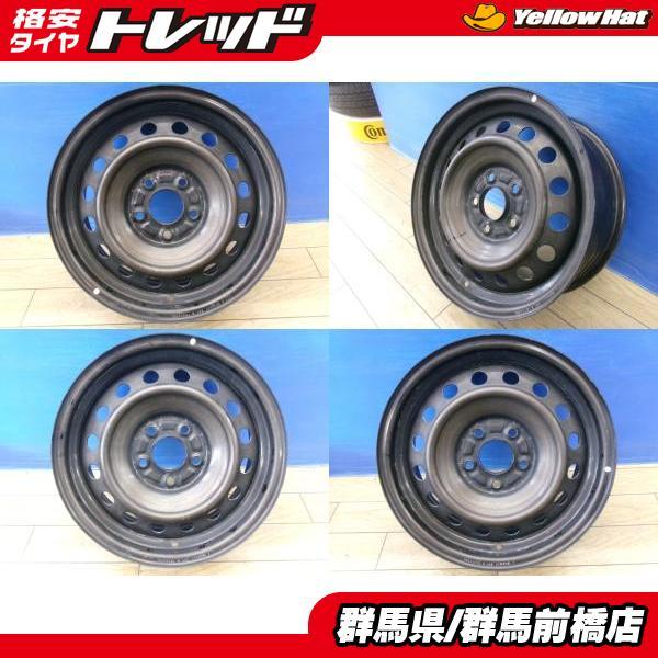 電動パーキング車不可 中古 4本 デリカ D5 純正 スチールホイール 16