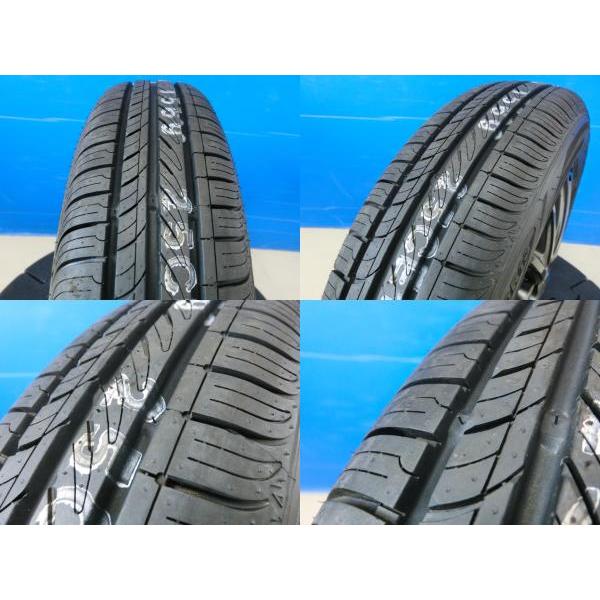 純正流用 4本 中古 アルトラパン HE21S 純正 アルミ + 新品 夏タイヤ