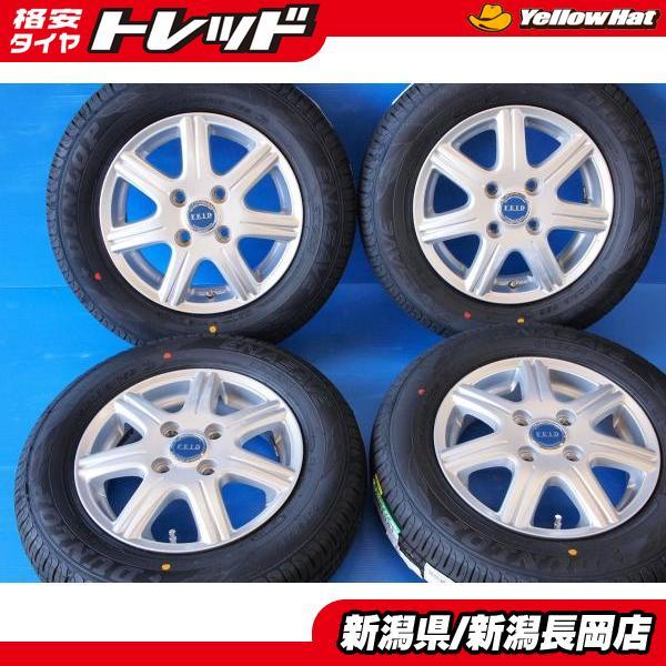 中古 165/70R14 EC204 2024年製 5J +35 アルミセット