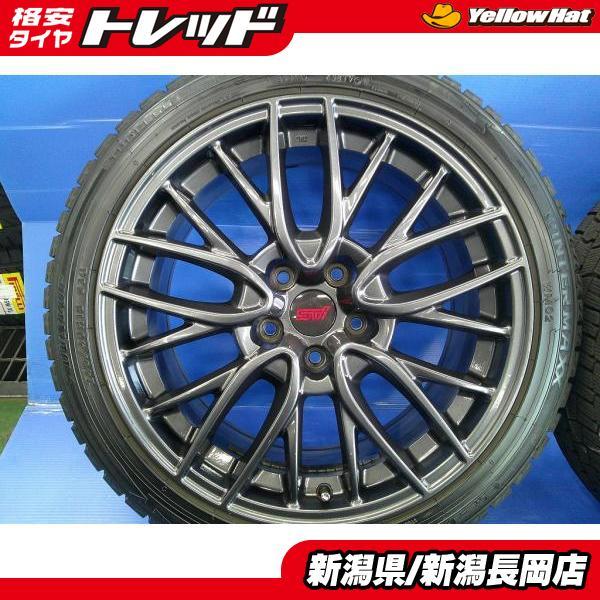 WRX STI S4 黒 キャリパー 等に 中古 アルミ 純正 18インチ 8.5J +55 5