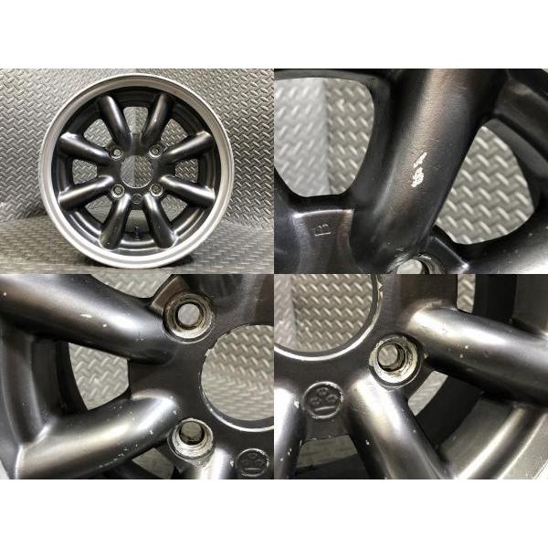 中古2本】ワタナベ 6J-13 約22 114.3 4H ブラック 旧車 塗装はがれ有 8 