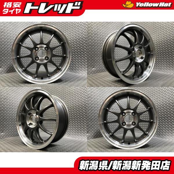 中古ホイール4本セット】社外 ENKEI EP01 IB-CONCEPT 5.5J-15 +41 100