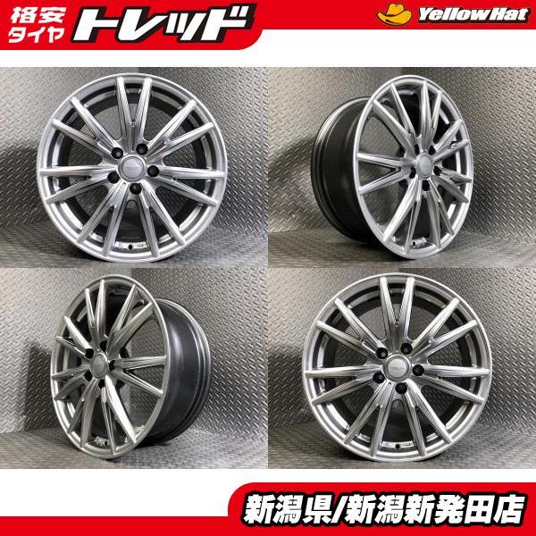 中古ホイール4本】社外 Weds VELVA 7.5J-18 +38 114.3 5H アルファード 