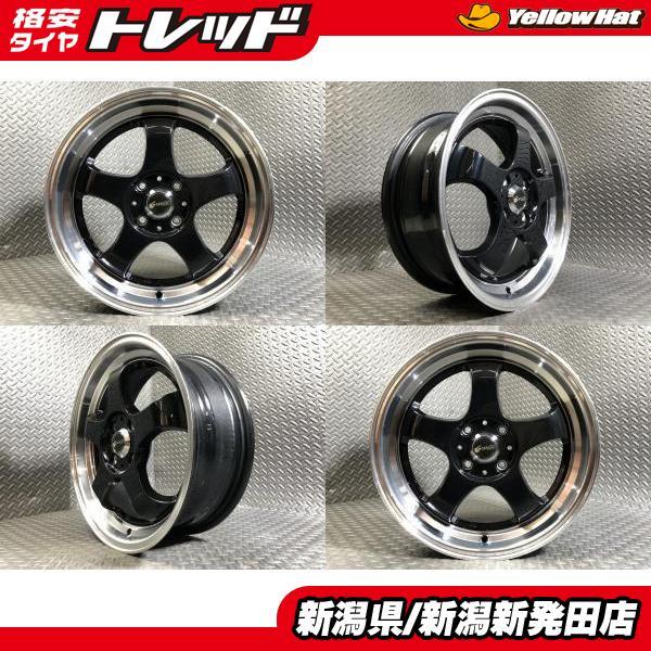 送料込み☆新品S6ガンメタ　16×6J　４本　アクア・ヤリス・カスタム軽カー 中古限定セット】 STEALTH Racing K36 16×6J +45 4H 100 カスタム軽