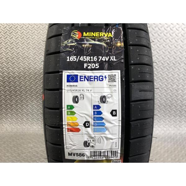新品】ミネルバ F205 165/45R16 74V XL 【中古】R-PRIDE 和道 桜 16×5J