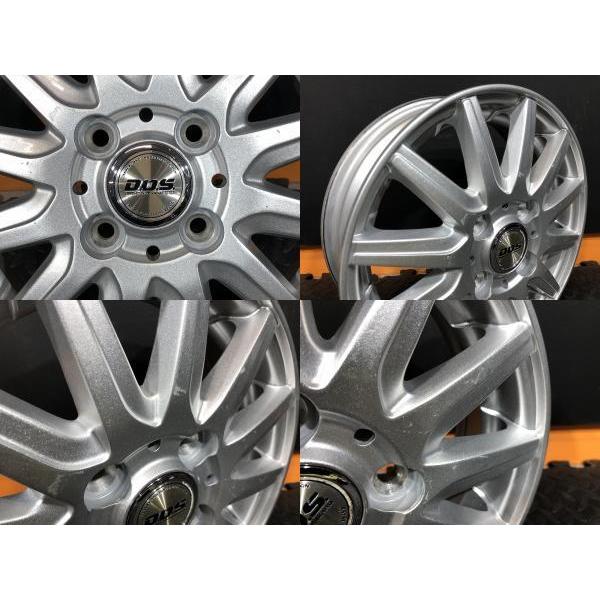 軽自動車スタッドレス等に【中古ホイール】D.O.S. 4J-13 +43 100 4H