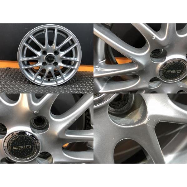 中古】FEID 5.5J-14 +38 100 4H シルバー : タイヤショップトレッド 